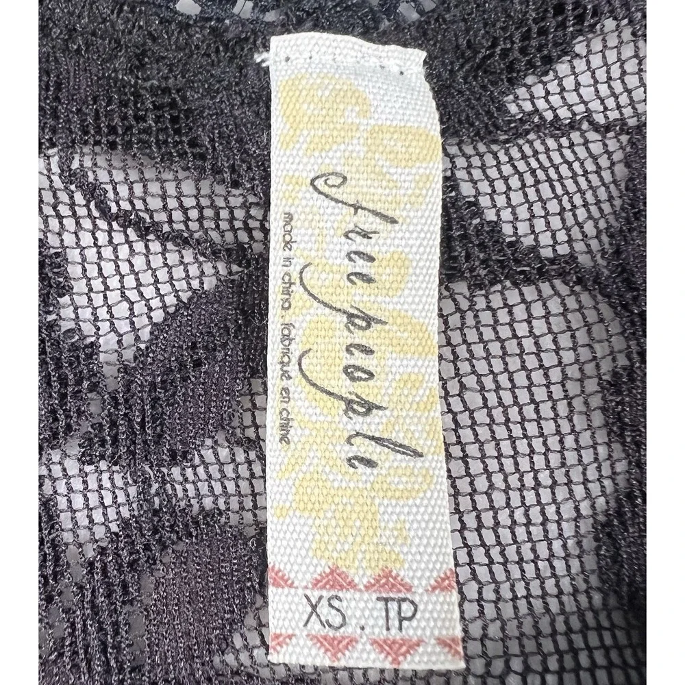 Free People‎ Lacey Affair Lace Cutout Mini Dress in Black Size XS RETAIL $168